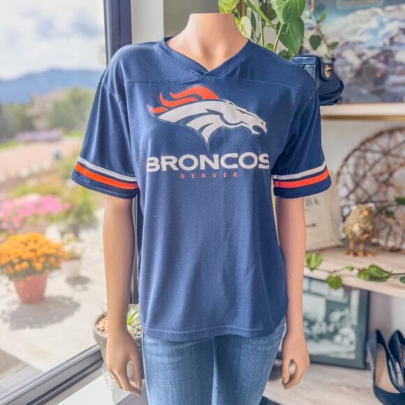 Denver Broncos, NFL Team Apparel, Youth XL 14/16 Jersey Style Top, Football - Picture 1 of 6